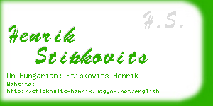 henrik stipkovits business card